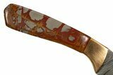 Knife With Noreena Jasper Inlays - Hand-Crafted In Utah #327619-3